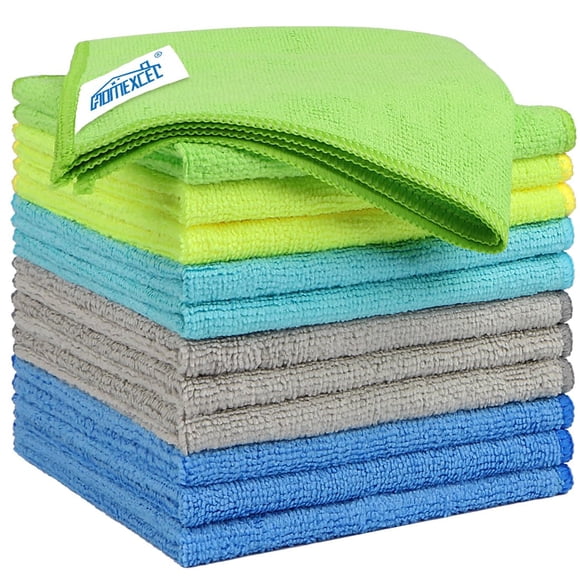 Toalla HOMEXCEL 32 cm Microfibra - Pack de 12, multicolor