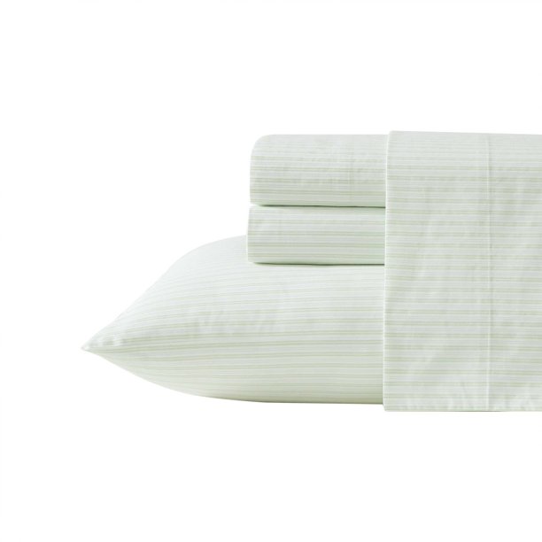 Juego de sábanas King de algodón Laura Ashley con sábana ajustable y fundas de almohada