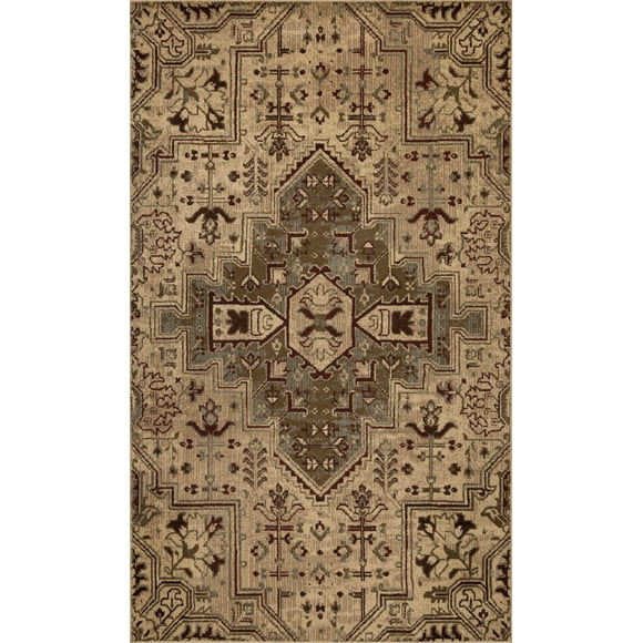 Alfombra Kas Rugs Heritage 9374 marfil/azul transicional 160 x 230 cm
