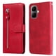 thumbnail image 3 of Funda con Cremallera para Infinix smart 10 4G, Carcasa Cartera de Cuero PU con Soporte y Tarjetero, 3 of 5