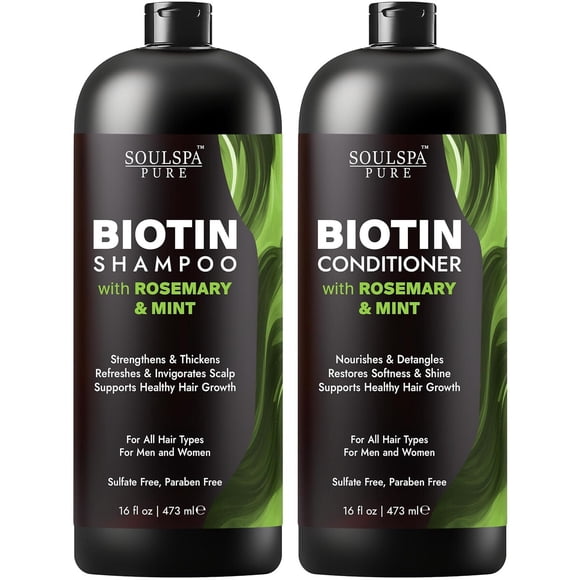 Set Shampoo y Acondicionador SoulSpa Pure Biotin 2 x 473 ml Romero