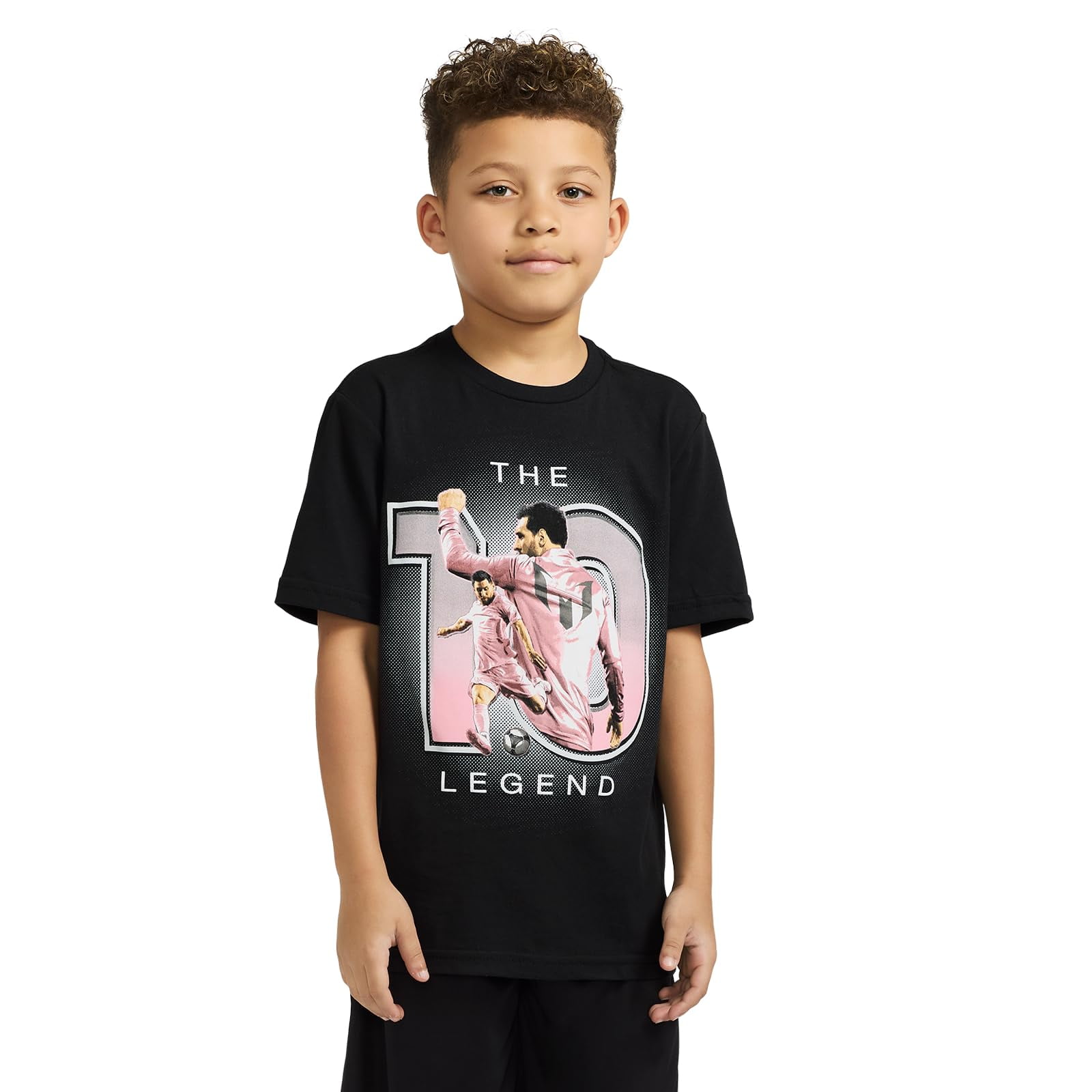 Camiseta Messi Para Niño, Corte Slim Fit, Estampado Gráfico, Mezcla De Algodón