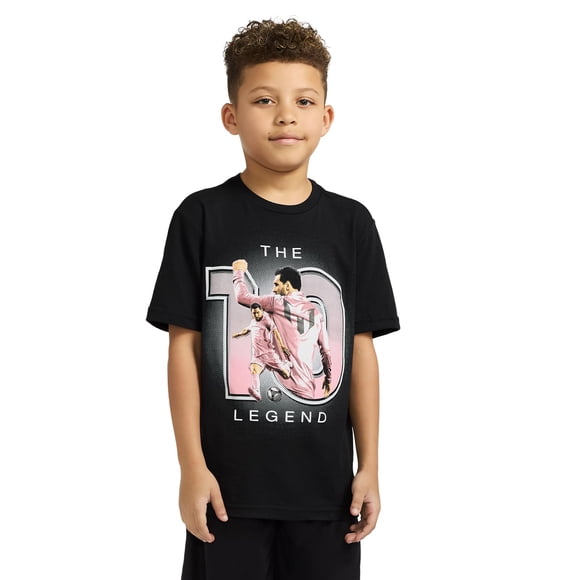 Camiseta Messi para niños, corte slim fit, estampado gráfico, mezcla de algodón, 10-12 años