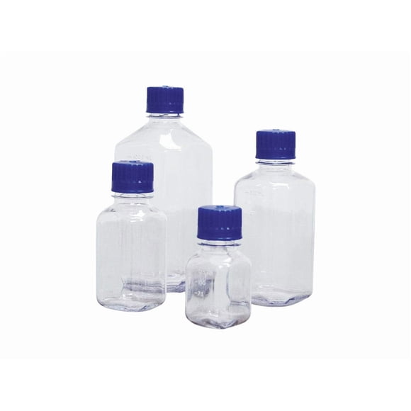 Botellas cuadradas de policarbonato para medios Frey Scientific de 250 mL x6