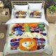 thumbnail image 1 of inside out duvet cover pillowcase gift bedding set furniture room bedroom decor kit boy girl duvet cover cartoon Bed Sheets, 1 of 5
