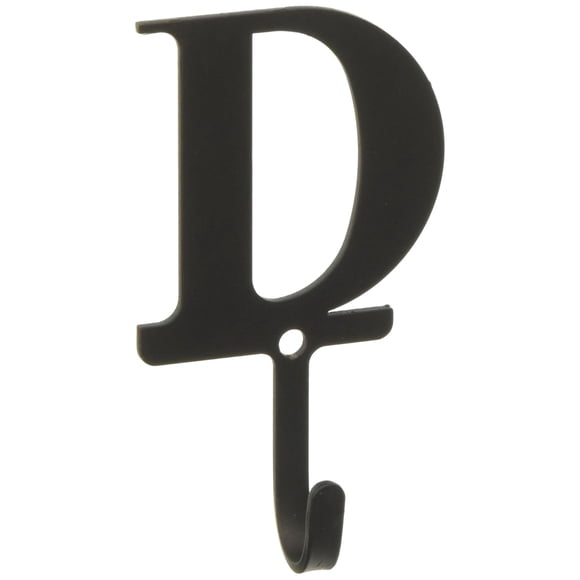 Wall Hook Village de hierro forjado con letra D, 9,22 cm, tamaño pequeño