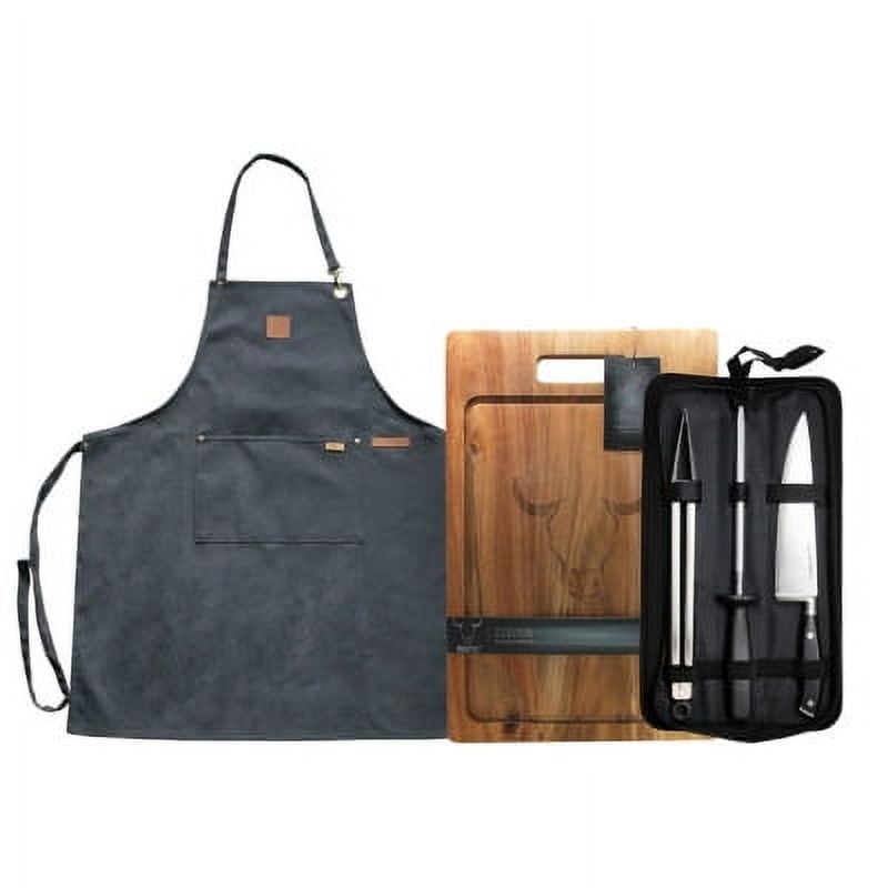 Wayu - Set Parrillero Completo Delantal Tabla Y Herramientas -