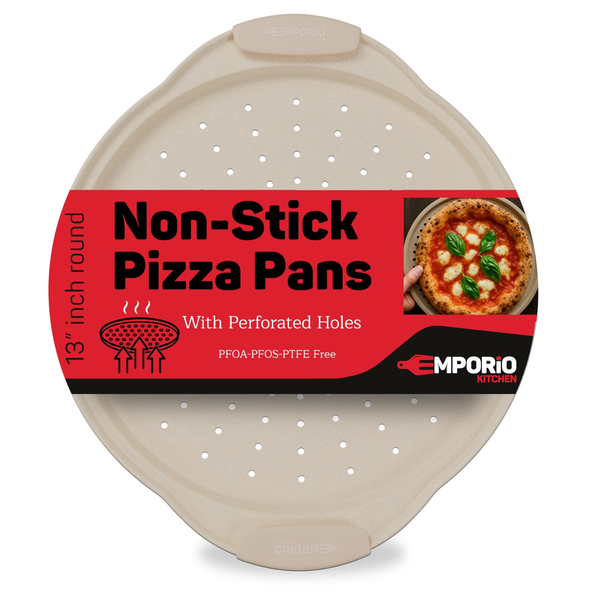 Molde Para Pizza Emporio Kitchen De 33 Cm Antiadherente Perforado