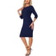thumbnail image 4 of INSPIRE CHIC Vestido Vintage de Halloween para Mujer, Vestido de Trabajo de Manga 3/4, Azul Oscuro XL, 4 of 6