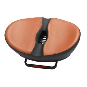 Magideal - Asiento De Bicicleta De Gran Tamaño Sin Nariz, Sillín De Bicicleta Ancho Para Bicicletas Eléctricas, Bicicletas Estáticas, Cojín De Asiento De Bicicle Marrón