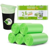 Bolsas De Basura Inwaysin, 10 Litros, 200 Unidades, 10 X 16 Pulgadas, Biodegradables, Verdes