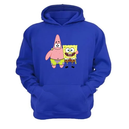 Genérico - Polerón Canguro Bob Y Patricio Azul Talla Xl Unisex