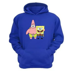 Genérico - Polerón Canguro Bob Y Patricio Azul Talla L Unisex