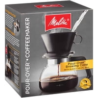 Cafetera Melitta Pour-Over Con Jarra De Cristal De 1,7 L, Color Negro