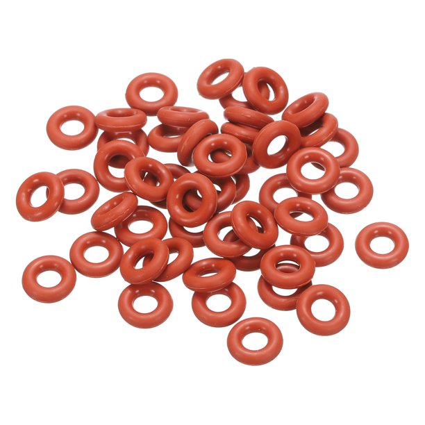 Uxcell Anillo Tórico de Silicona, Reemplazo de Junta de Sellado Métrica VMQ para Reparación de Válvulas de Compresor de Fontanería 13x7x3mm