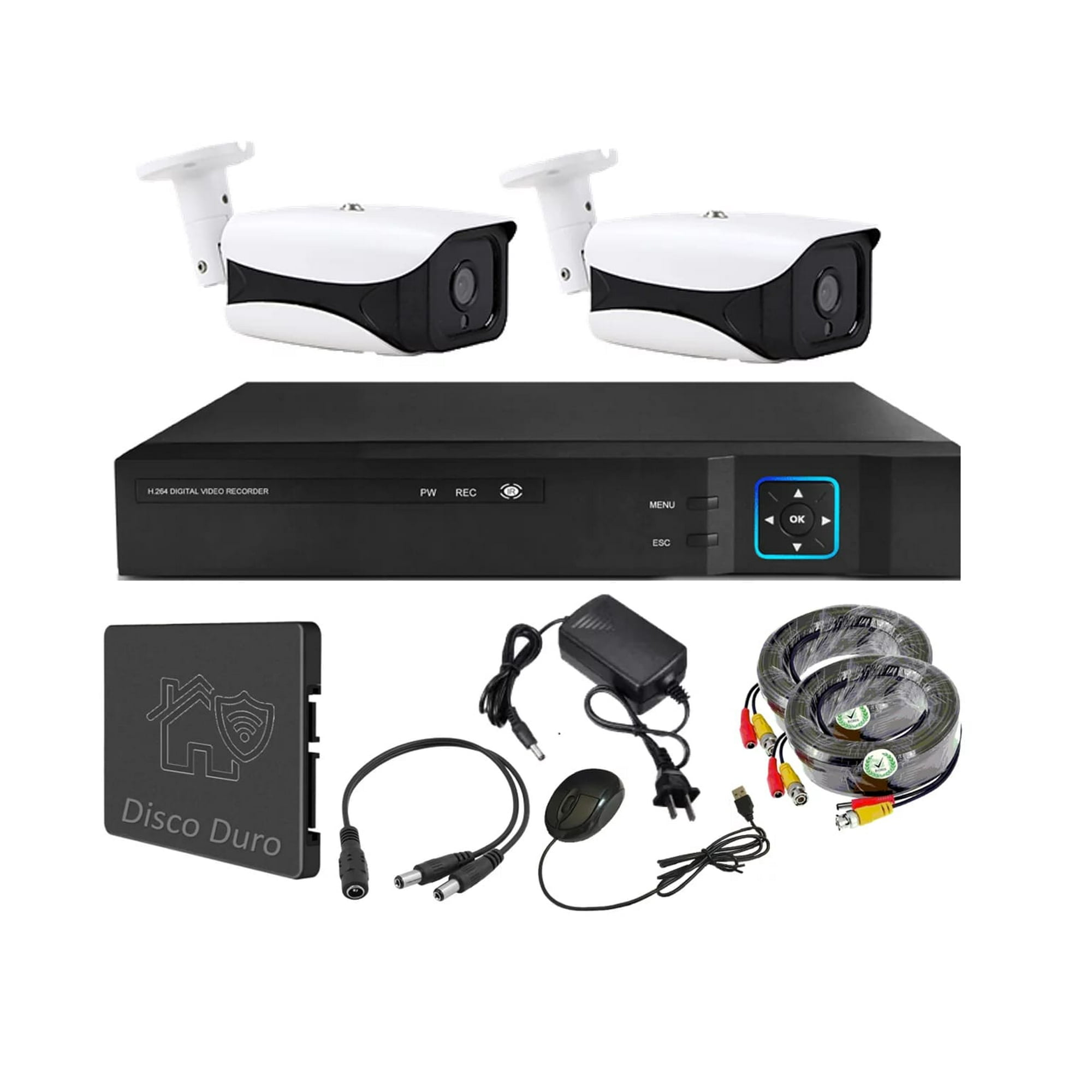 Vipa - Kit 2 Cámaras Seguridad Exterior Con Disco Duro E23hdd