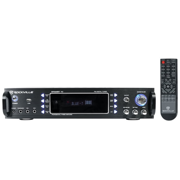 Amplificador mezclador Rockville RPA60BT V2 1000W 2-Ch Bluetooth