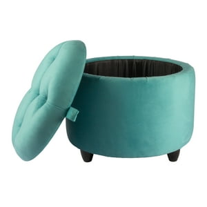 Máxima Design - Pouf Baúl Zoe Calipso Felpa 60X60X50 Cm