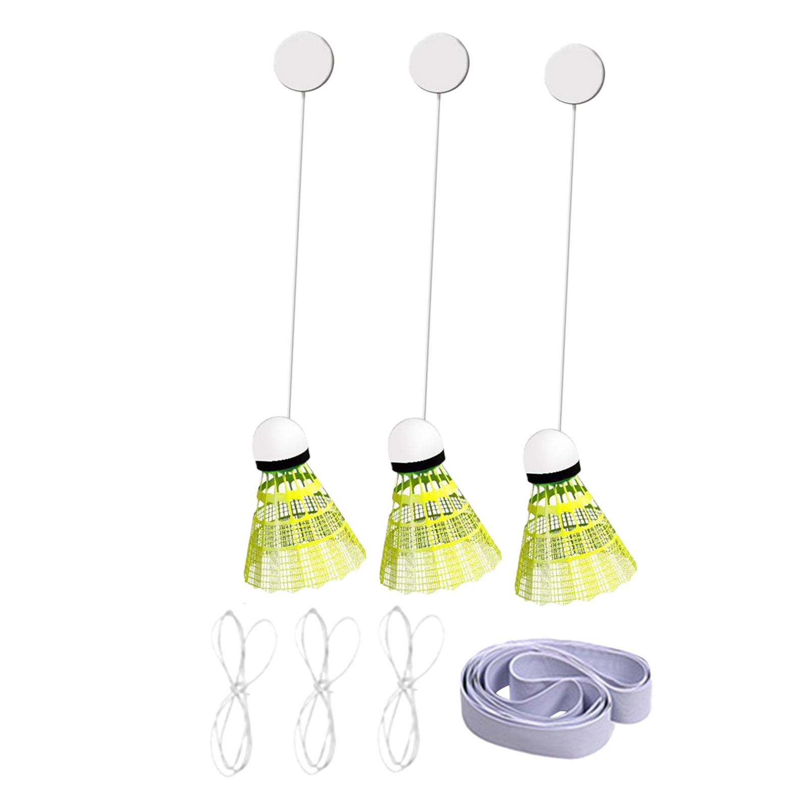 Magideal - Entrenador Individual De Bádminton, Herramienta De Autopráctica Para Niños Principiantes, Entrenamiento De Bádminton Portátil Para Juegos, Deportes En , 3 Bolas
