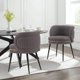 thumbnail image 2 of Silla de comedor Manhattan Comfort Kaya moderna de terciopelo gris, 2 of 7