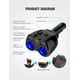 thumbnail image 2 of Cargador de coche Otium USB C con 2 enchufes, encendedor de cigarrillos, 80 W, 2 of 8