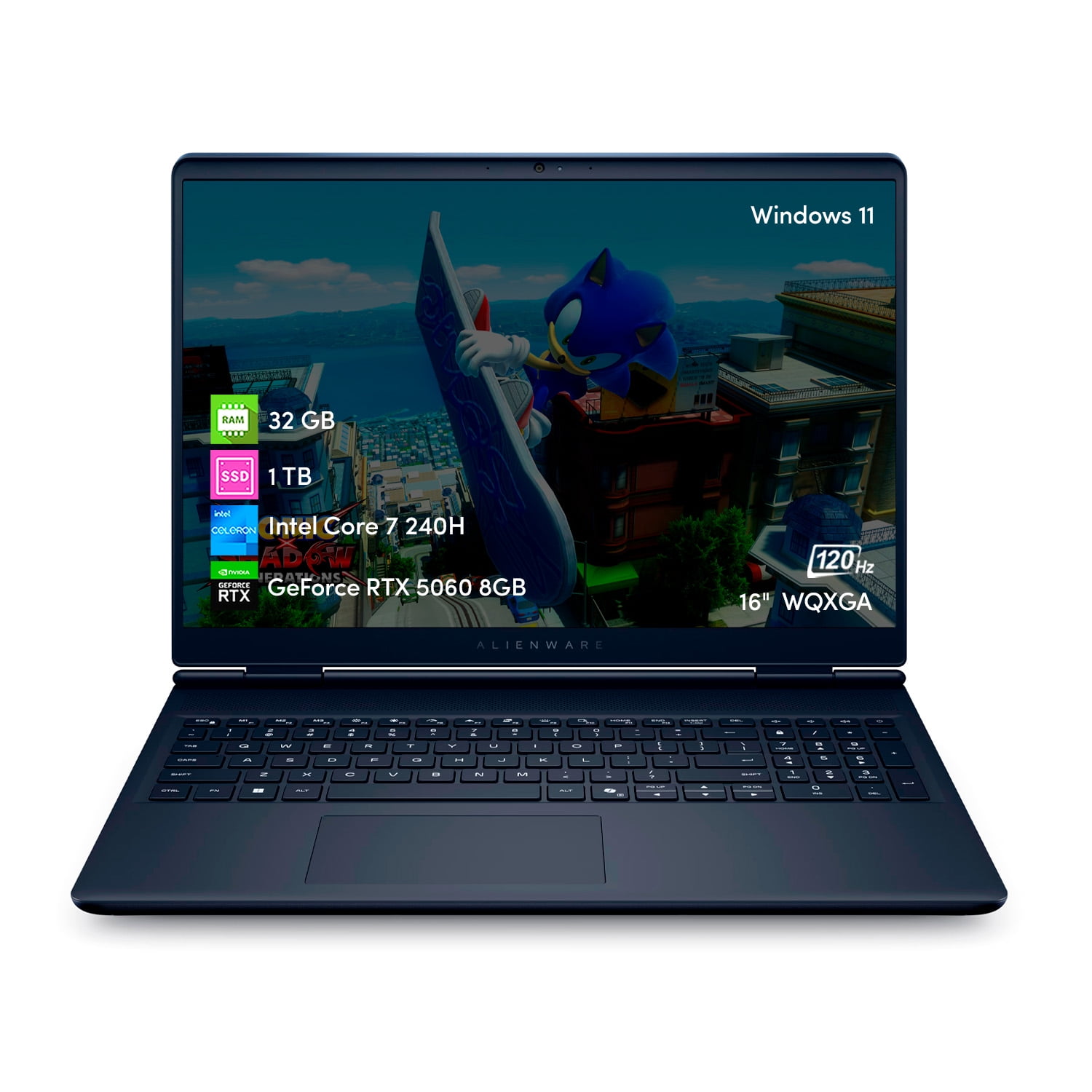 Notebook Gamer Dell Alienware Aurora I7 32gb 1tb Ssd Rtx5060 16' 120hz W11