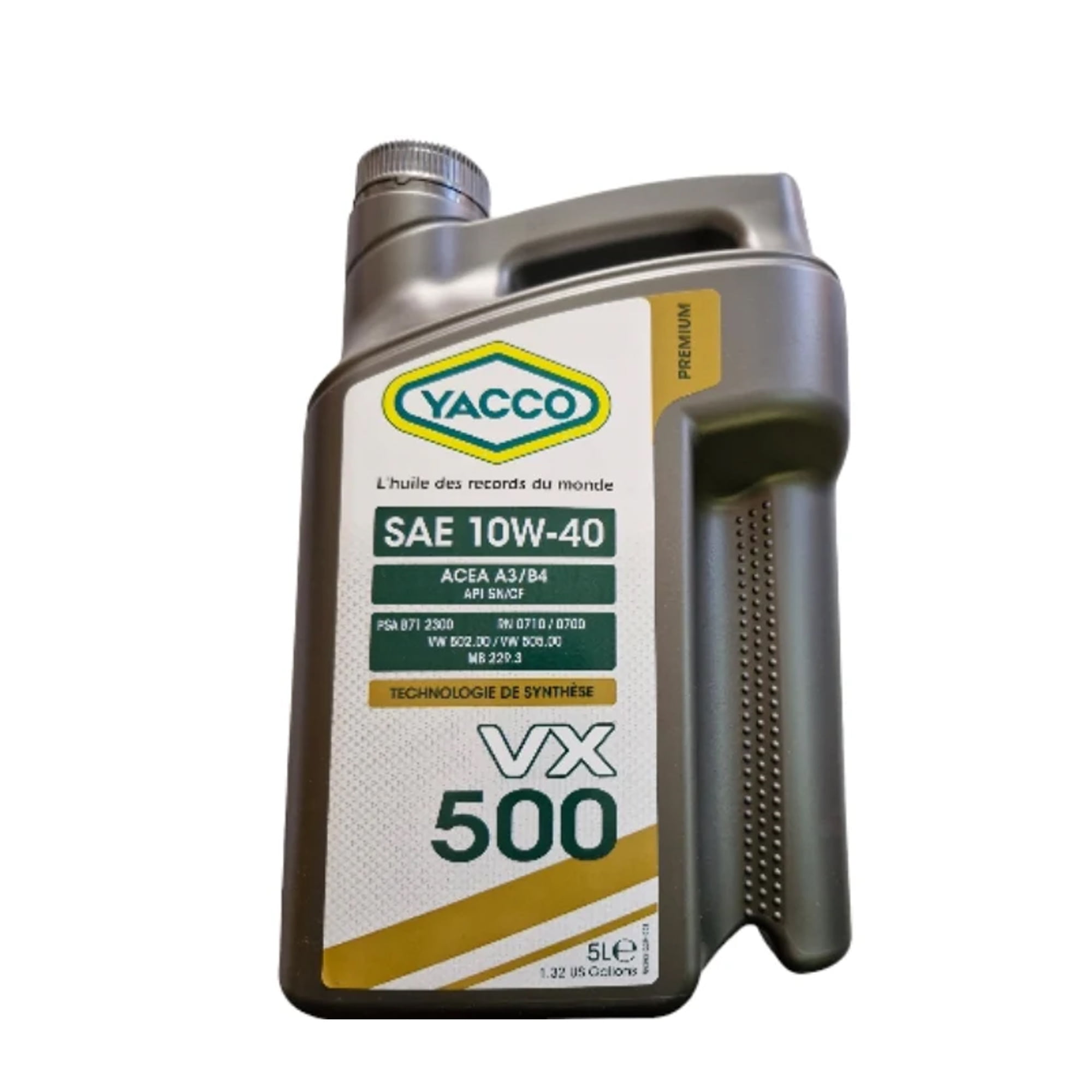 Aceite Motor Yacco 10w40 Vx 500 Premium 5 Litros
