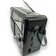 thumbnail image 3 of Radio Linterna Portátil Solar Bluetooth Recargable Y A Pilas Retro Vintage  Negro, 3 of 5
