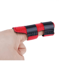 Genérico - Férula Inmovilizador Para Dedo Con Velcro Ajustable Rojo