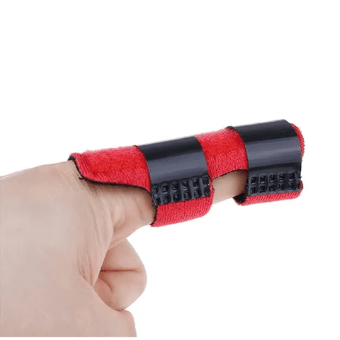 Genérico - Férula Inmovilizador Para Dedo Con Velcro Ajustable Rojo