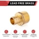 thumbnail image 4 of Pex Fitting Barb Crimp 3 4 Pulgadas X 3 4 Pulgadas Npt, 4 of 9
