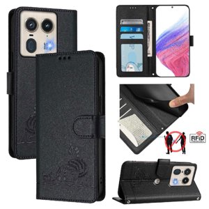 Funda Tipo Cartera Foxdock Para Motorola Edge 50 5G Con Soporte, Ranuras, Rfid, Diseño De Gato