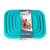 Imahe - Juego De 4 Contenedores Rectangular Plastico Linea Maceio