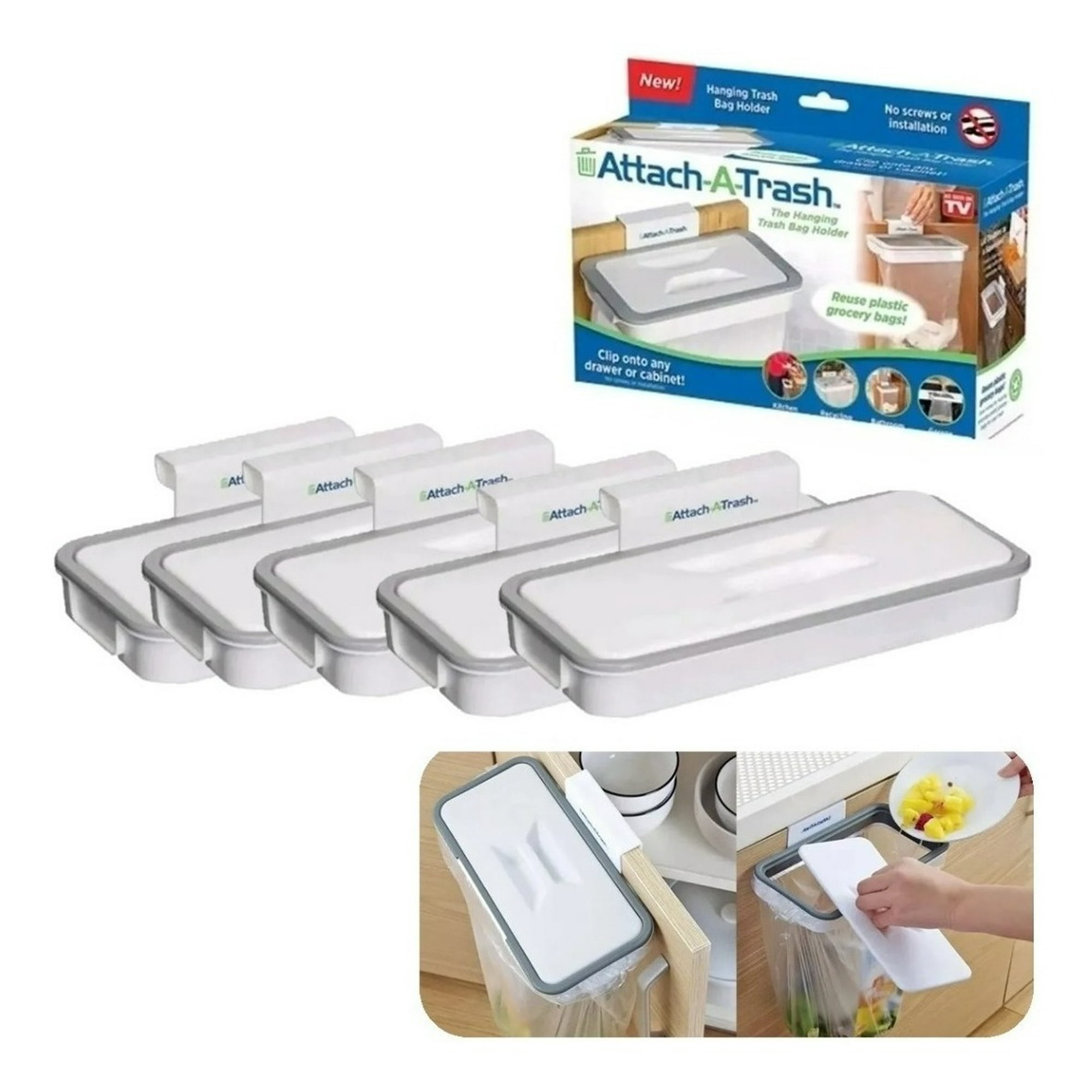 Genérico - Pack 5 Basurero Papelera Portatil Ergonomica