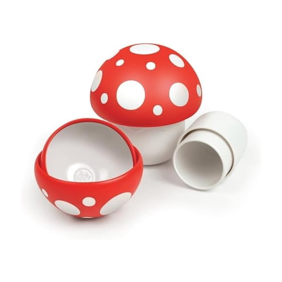 Juego de 6 tazas medidoras Fred & Friends con forma de hongo, apilables