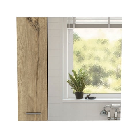 Fmfurniture - Botiquin Con Espejo 2 Puertas Fm-015C - Café Claro