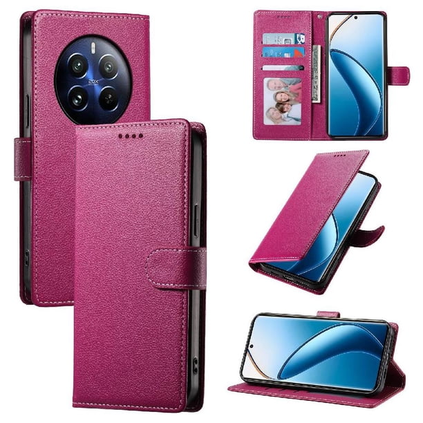 Funda para FOXDOCK Realme 12 4G– Cuero Premium, 3 ranuras para tarjetas, Protección contra impactos