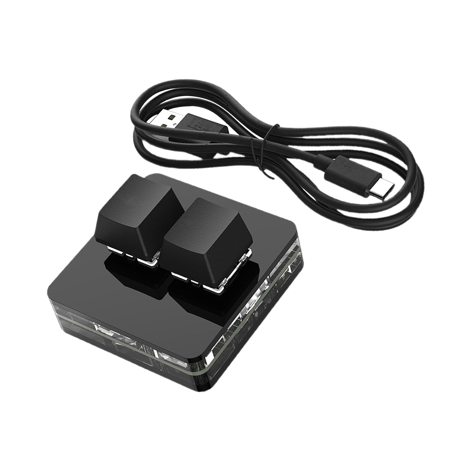 Bothyi - Copiar Y Pegar Teclado De 2 Teclas Mini Teclado Usb 2 Teclas Para Programación De Audio