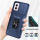 thumbnail image 4 of Funda Armada para Motorola Moto G Power 2024 con Tapa Deslizante y Soporte Magnético Giratorio Azul, 4 of 5