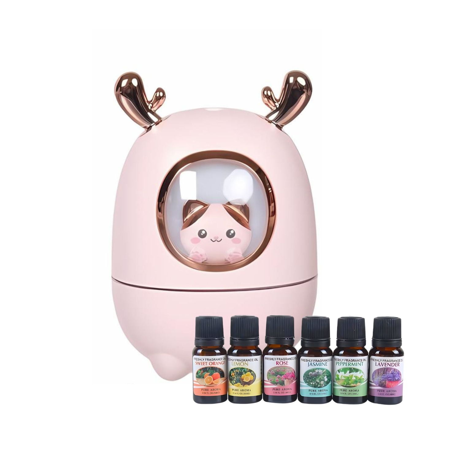 Disparo - Pack Humidificador Nave Espacial Gato + 6 Esencias Aromaticas
