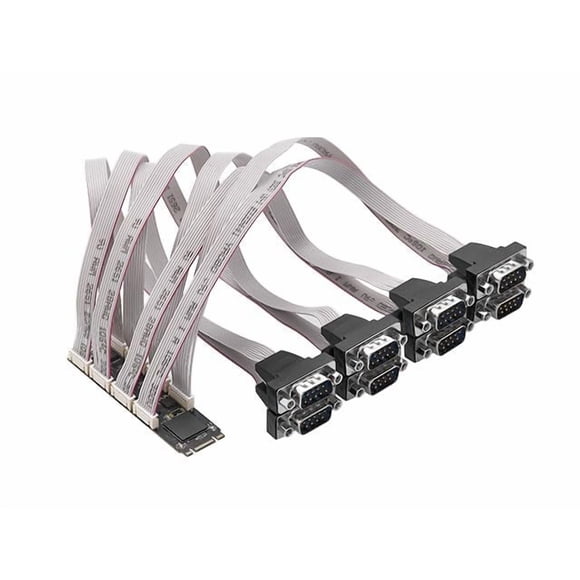 Tarjeta de llave IO CREST de 8 puertos RS-232 DB9 Serial M.2 B+M