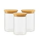 thumbnail image 2 of Set 3 Frascos Hermeticos 860mL 12cm Redondo Cuchara Tapa Bambú, 2 of 3