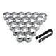 thumbnail image 2 of Tapas de Tuercas de Rueda para Auto, 20 Piezas, Color Plata, 2 of 3