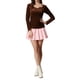 thumbnail image 2 of INSPIRE CHIC Tops de terciopelo de Halloween para mujeres con cuello de corazón, elegante camiseta de manga larga XS marrón, 2 of 6