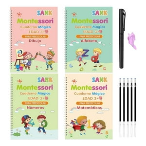 Genérico - Pack 8 Cuadernos Magicos Aprendizajes Caligrafia Niños Lau
