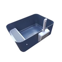 Ioensy - Caja De Arena Para Gatos Con Parte Superior Abierta Para Gatos Pequeños Y Grandes, Orinal Para Gatos De Interior Con Lados Altos