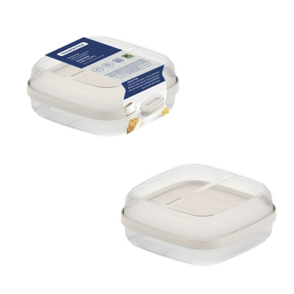 Contenedor Doble de Alimentos Tramontina 1.3 Litros Fiambres