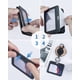 thumbnail image 5 of Paquete de 3 porta credencial de identificación con ventanas de doble cara, estuche rígido horizontal de plástico, color negro, funda protectora para tarjetas de oficina, escuela, tarjetas de crédito,, 5 of 7