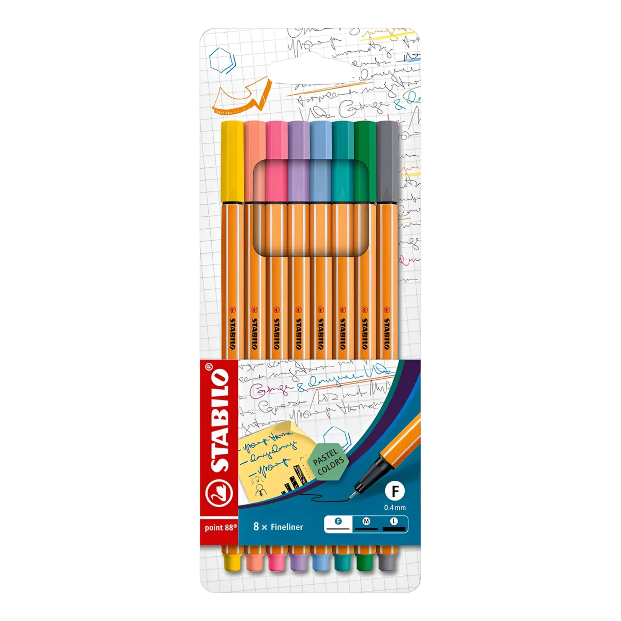 Stabilo Rotulador Point 88 Pastel 0.4 Mm Estuche 8 Colores