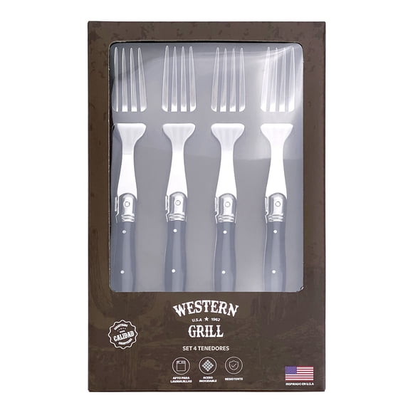 Set 4 tenedores Negro Metal